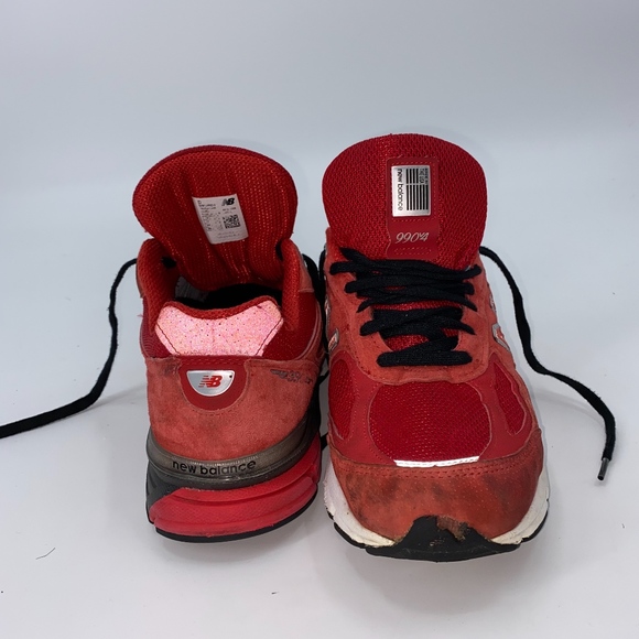 Men's (RED) New Balance 990 V4 - Picture 4 of 8